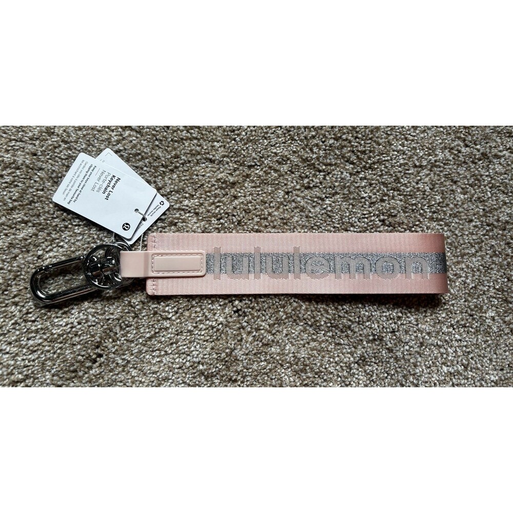 Lululemon Never Lost Keychain- Pink and Silver NWT